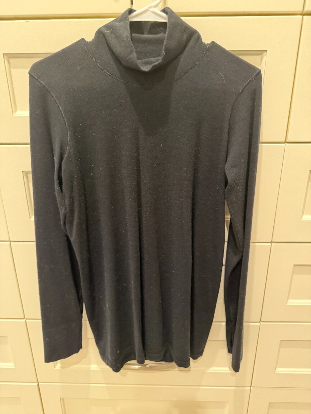 Athleta Black Foresthill Ascent Seamless Turtleneck Size L #486289